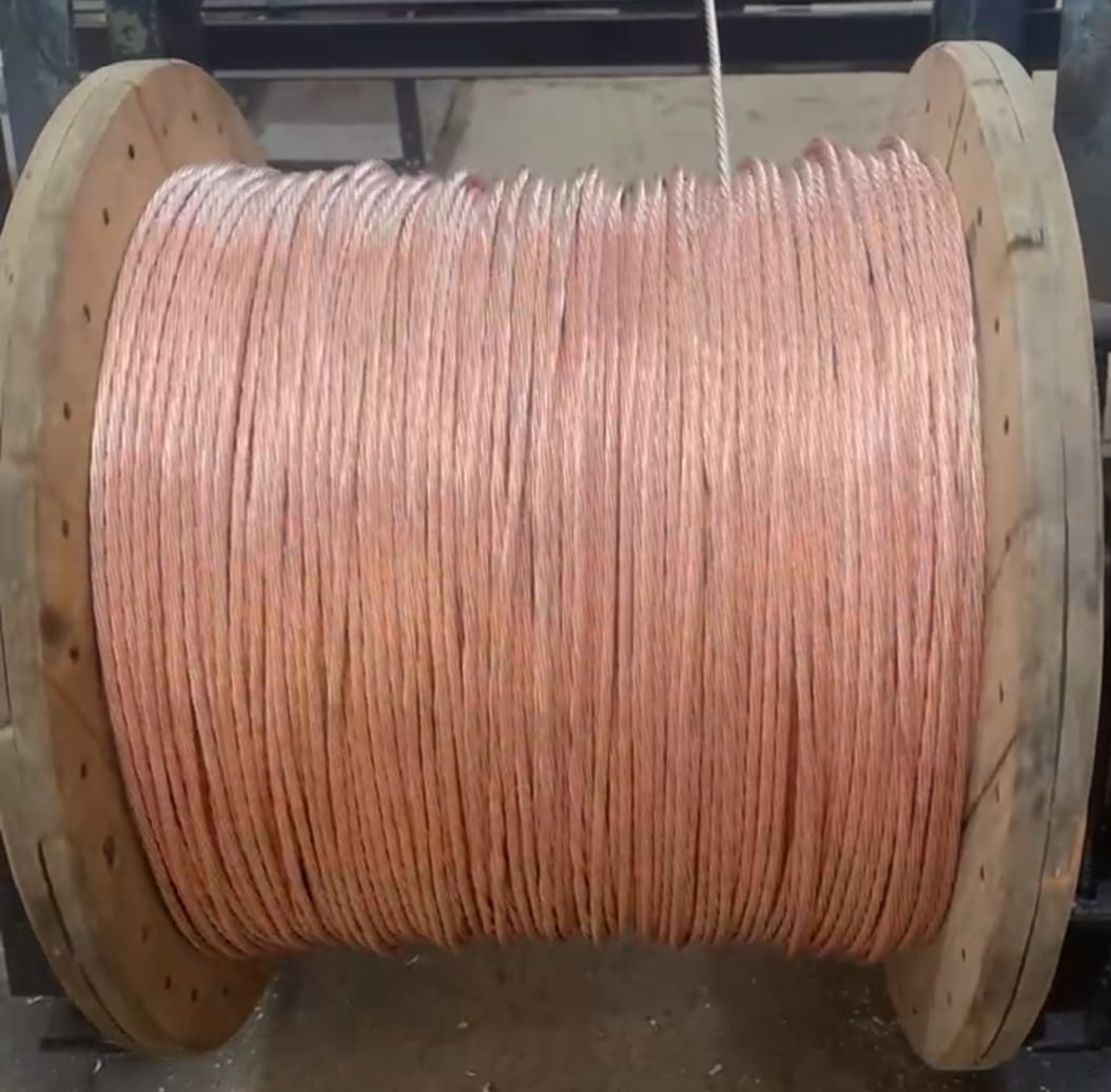 Bobina de cabo de aço cobreado de 7 fios